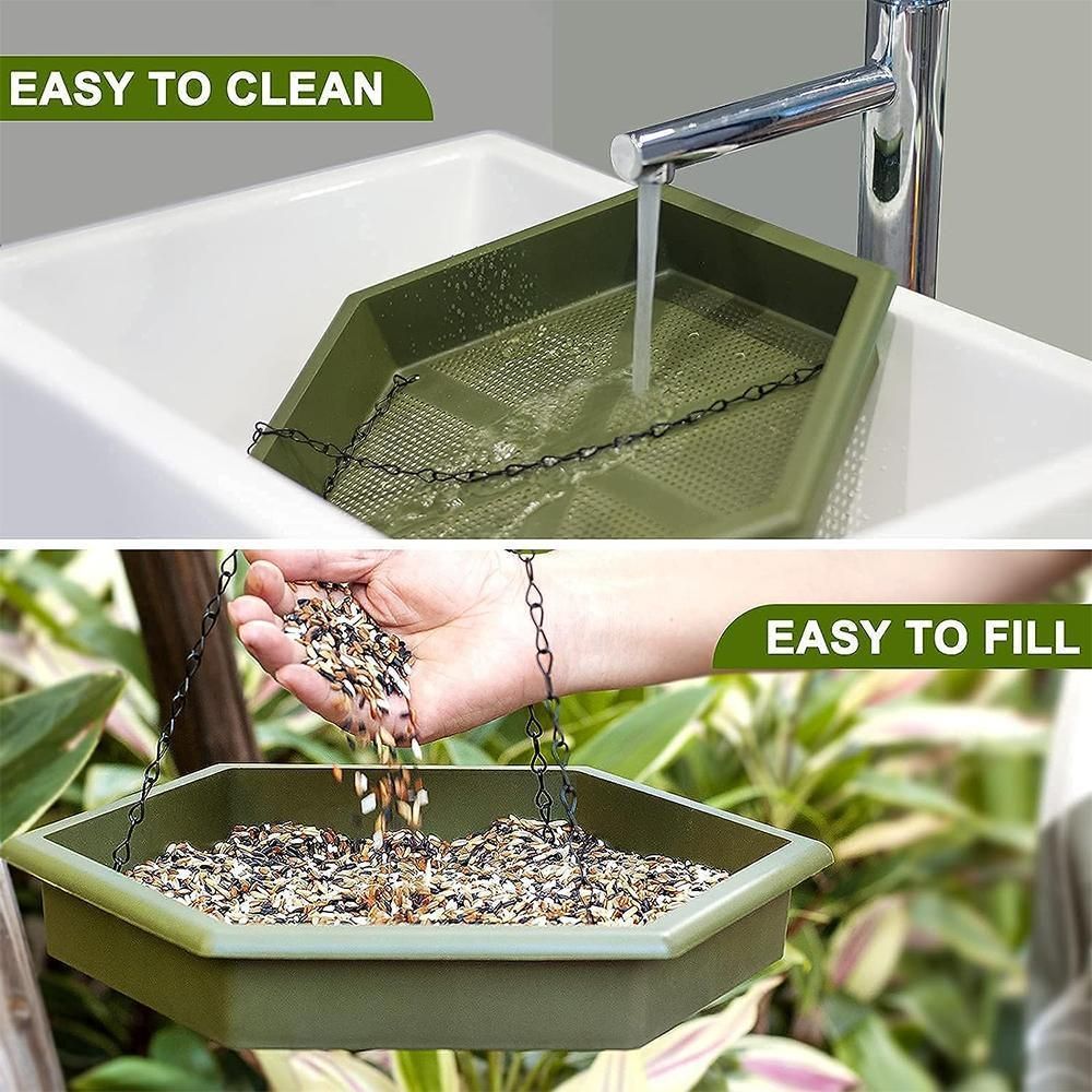 Outdoor Garden Hanging Bird Feeder Garden Automatic Hummingbird Water Feeder - Grey