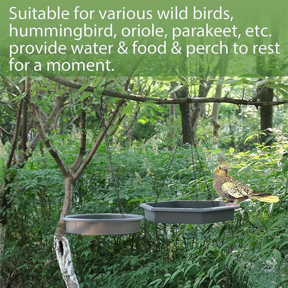 Outdoor Garden Hanging Bird Feeder Garden Automatic Hummingbird Water Feeder - Grey