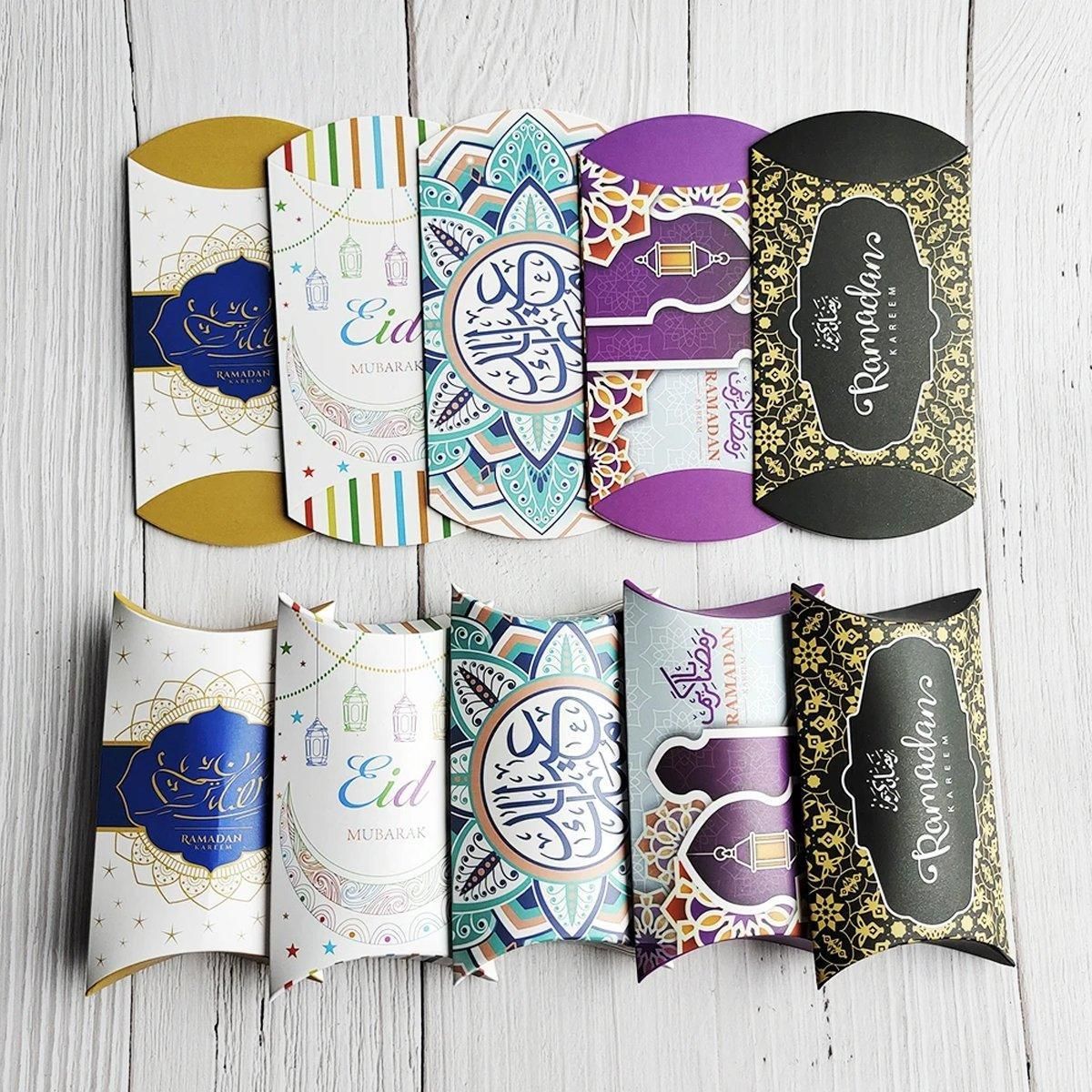Assorted Eid and Ramadan Pillow Gift Boxes - 50 Pieces