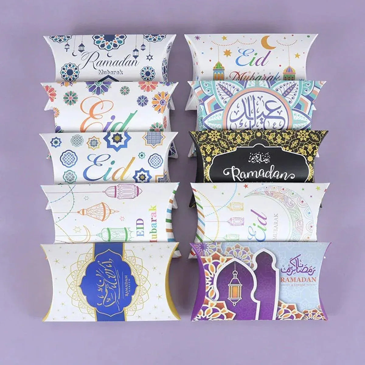 Assorted Eid and Ramadan Pillow Gift Boxes - 50 Pieces