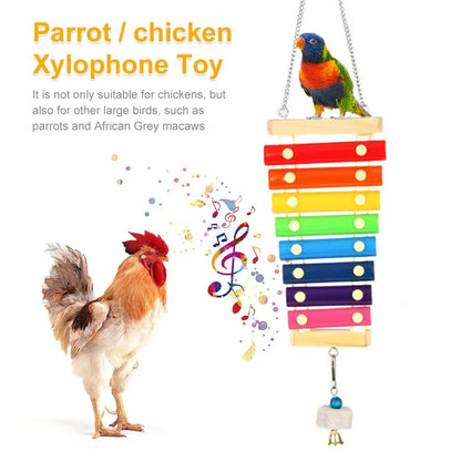 Chicken Activity Toy Set with Swing, Ladder and Xylophone - 5 Pieces