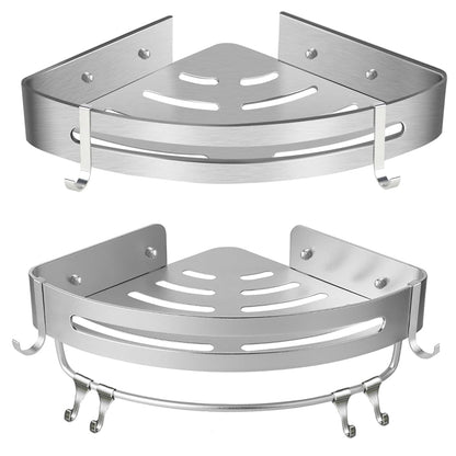 Wall Mounted Bathroom Shelf Triangle Corner Shower Storage Rack for Toiletries - Single layer