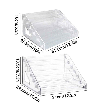 6/7 Layer Nail Polish Storage Box Multi Layer Clear Display Rack Organizer Stand - 6-Tier