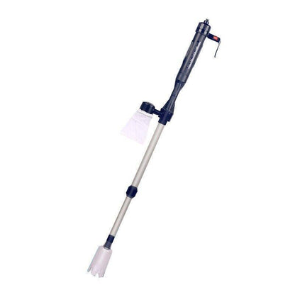 Battery Powered Aquarium Gravel Cleaner with Adjustable Siphon and Filter Bag