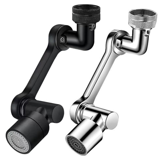 Multifunction Mechanical Arm Faucet Extender Rotatable Sink Tap Adapter Joint - Silver