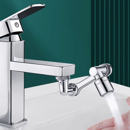 Multifunction Mechanical Arm Faucet Extender Rotatable Sink Tap Adapter Joint - Silver