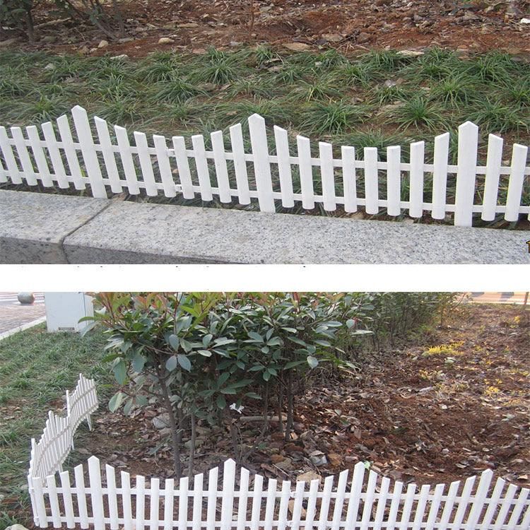 White Garden Edging Fence Panels 60 x 33 cm - 12 Pieces