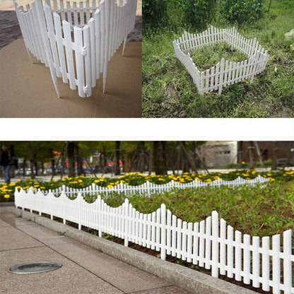 White Garden Edging Fence Panels 60 x 33 cm - 12 Pieces