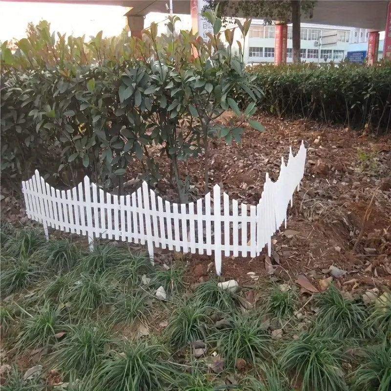 White Garden Edging Fence Panels 60 x 33 cm - 12 Pieces