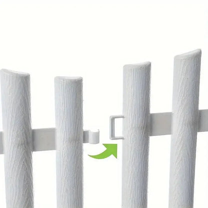White Garden Edging Fence Panels 60 x 33 cm - 12 Pieces