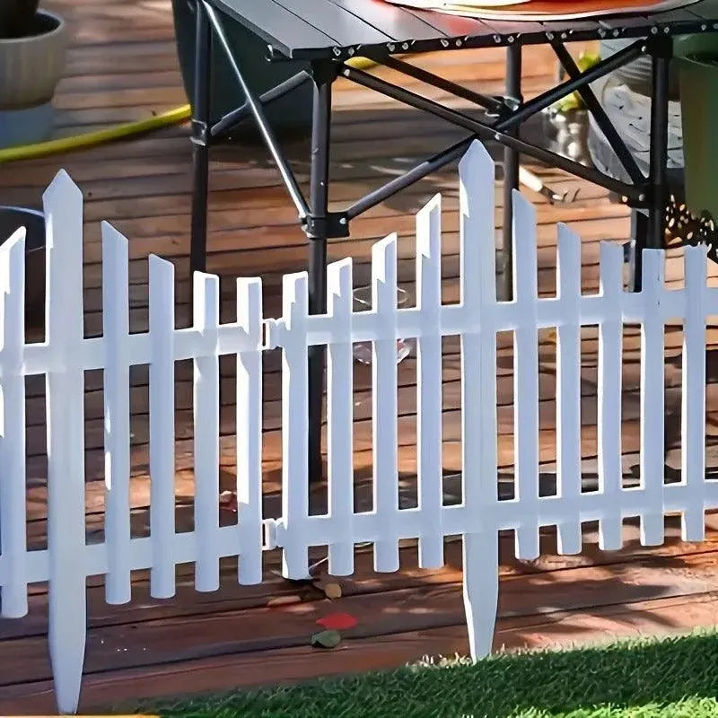 White Garden Edging Fence Panels 60 x 33 cm - 12 Pieces
