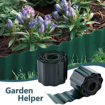 Green Garden Landscape Edging Border Flexible Lawn Fence Roll Outdoor Decor - 10cm