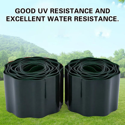 Green Garden Landscape Edging Border Flexible Lawn Fence Roll Outdoor Decor - 10cm