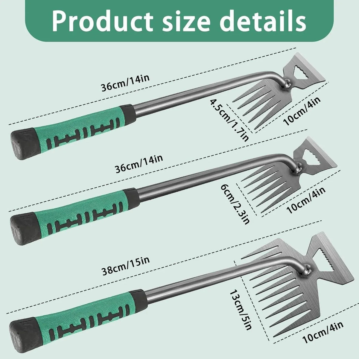 Garden Weeding Digging Tool Farm Household Hoe Durable Handheld Weeder Artifact - 11 teeth