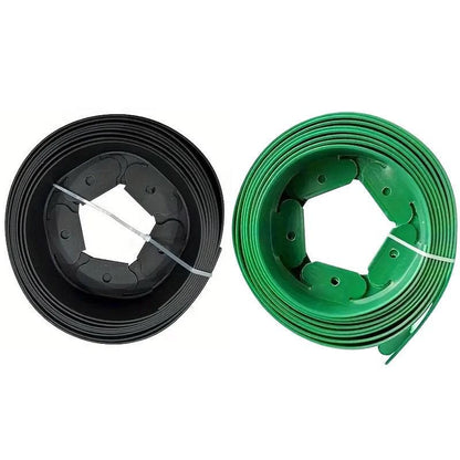 L Shaped Garden Edging Border Grass and Stone Landscape Barrier Retaining Strip - Green
