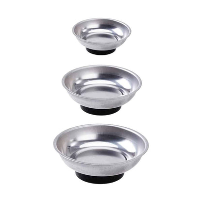 3 4 6 Inch Magnetic Parts Tray Set Stainless Steel Tool Bowl Organizer Holder
