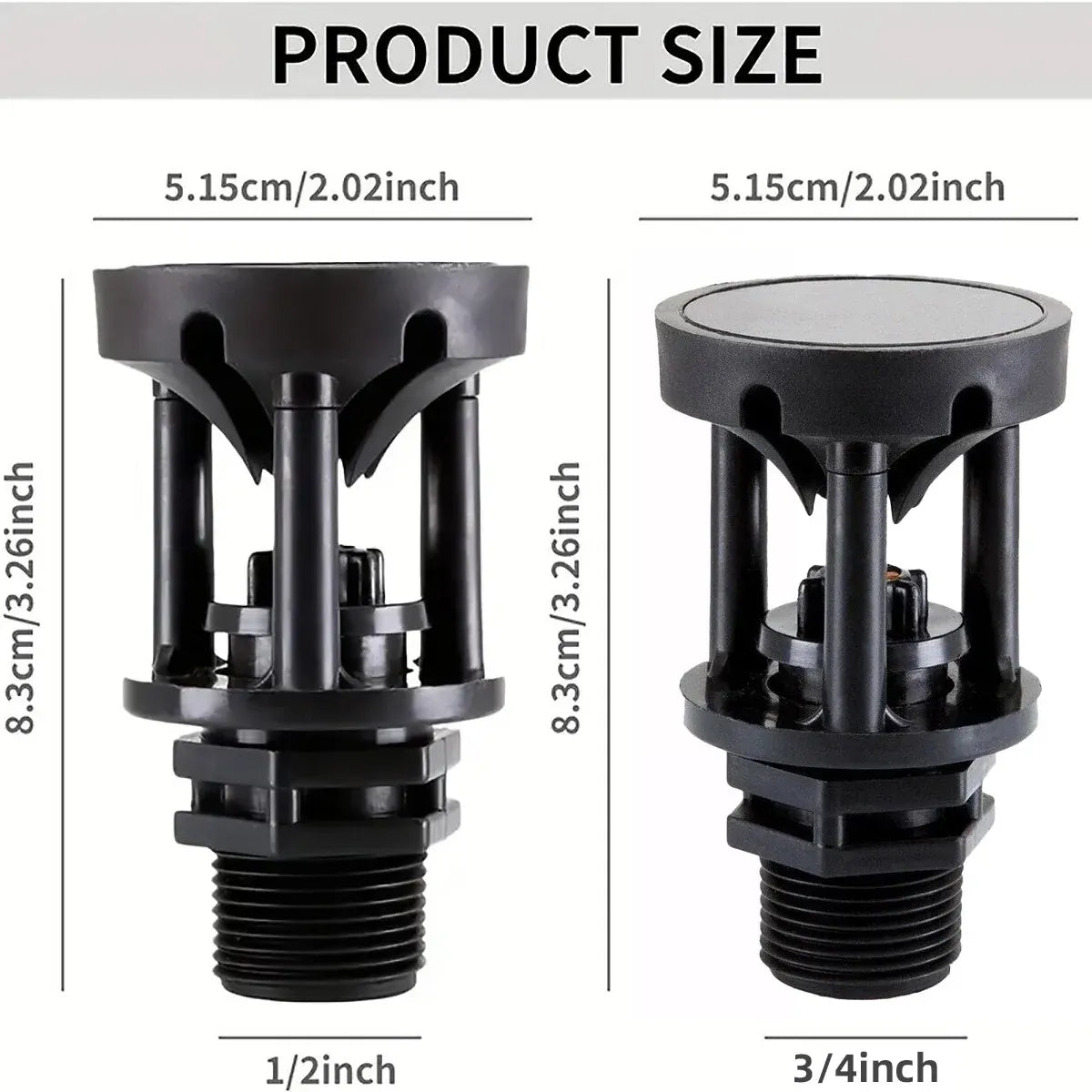 10pcs Atomizing Nozzles Water Spray Heads for Lawn Garden Green Belts Irrigation - 1/2 inch