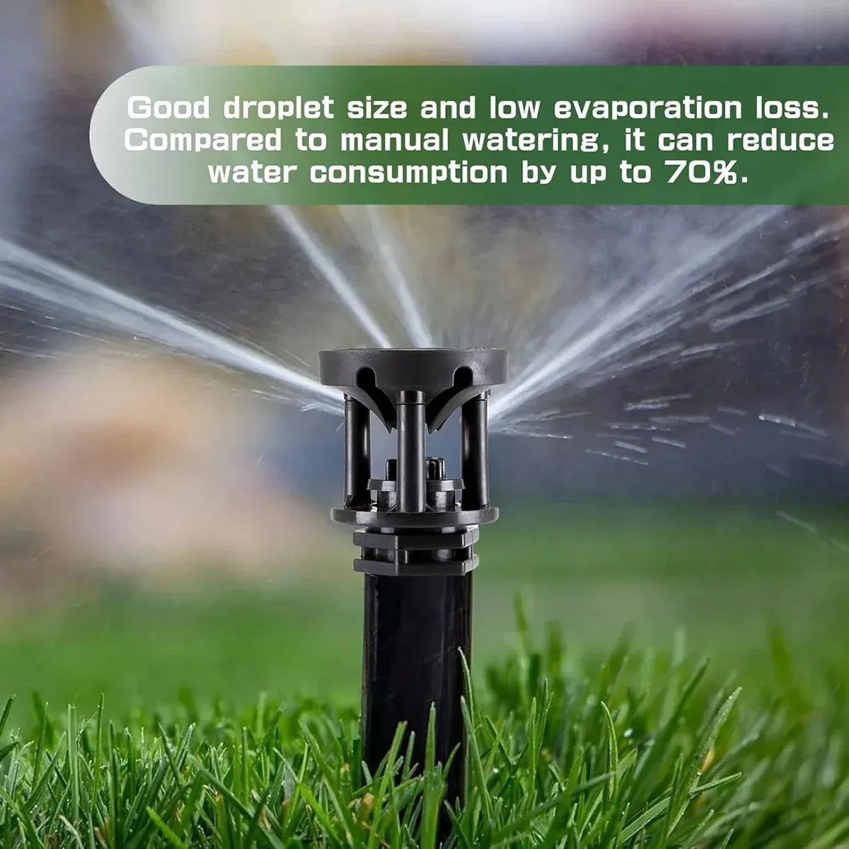 10pcs Atomizing Nozzles Water Spray Heads for Lawn Garden Green Belts Irrigation - 1/2 inch