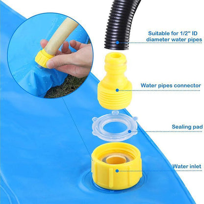 100cm Dog Splash Pad Inflatable Pet Sprinkler Mat PVC Water Play Toy for Outdoors