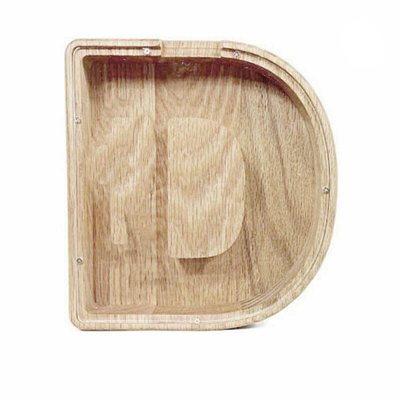 Wooden Piggy Bank Funny Letter or Guitar Coin Saving Money Box A–Z Gift Idea - Y