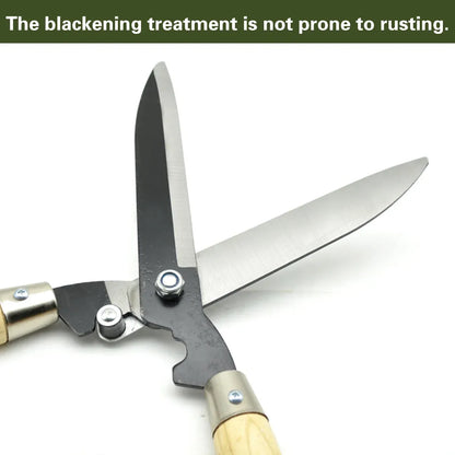Garden Pruning Shears with Wooden Handle Trimming Sharp Durable Rust-Proof
