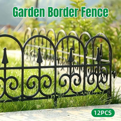 12pcs Outdoor Plastic Garden Fence Decorative Hedge Fence for Patio Landscaping
