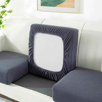 Stretch Sofa Slipcover 4 Seasons Universal Couch Protector Elastic Fabric Cover - Double-Black