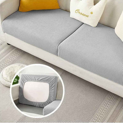 Stretch Sofa Slipcover 4 Seasons Universal Couch Protector Elastic Fabric Cover - Double-Black