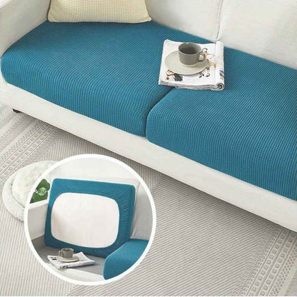 Stretch Sofa Slipcover 4 Seasons Universal Couch Protector Elastic Fabric Cover - Double-Black