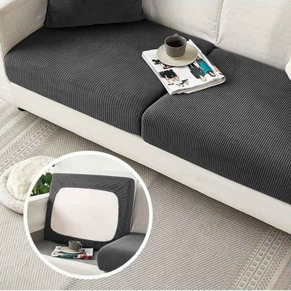 Stretch Sofa Slipcover 4 Seasons Universal Couch Protector Elastic Fabric Cover - Double-Black