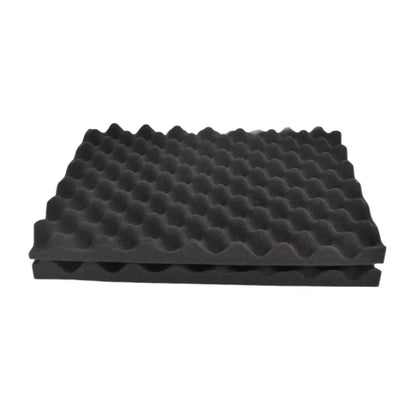 Black Egg-Crate Wall Panel Set 30 x 30 x 3 cm - 20 Pieces