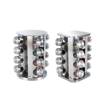 Rotating Spice Bottle Seasoning Rack Multi layer Seasoning Jar Storage Kitchen - Square