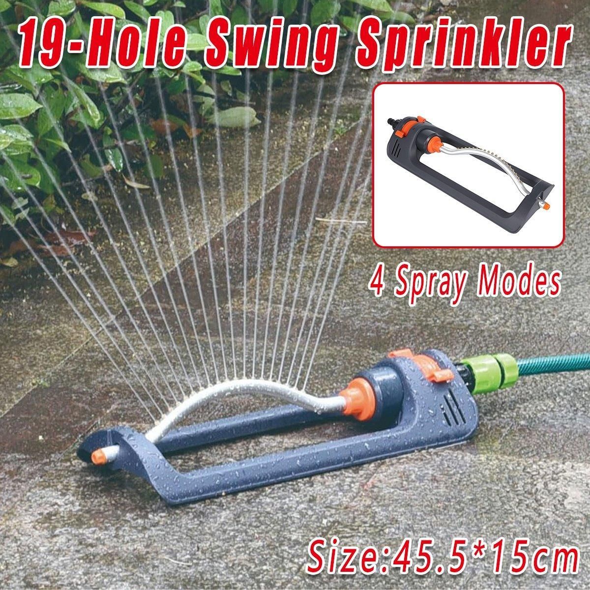 1 19-Hole Oscillating Lawn Sprinkler with 4 Spray Modes
