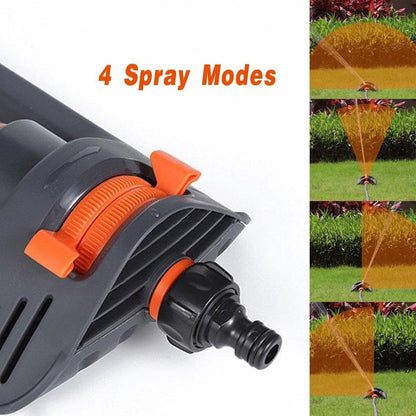 1 19-Hole Oscillating Lawn Sprinkler with 4 Spray Modes