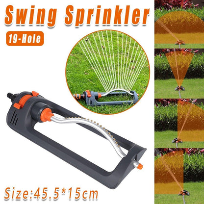 1 19-Hole Oscillating Lawn Sprinkler with 4 Spray Modes