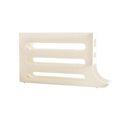 Automatic Scrolling Egg Holder 2/4-Tier Storage Box Container for Refrigerator - Beige(2-Tier)
