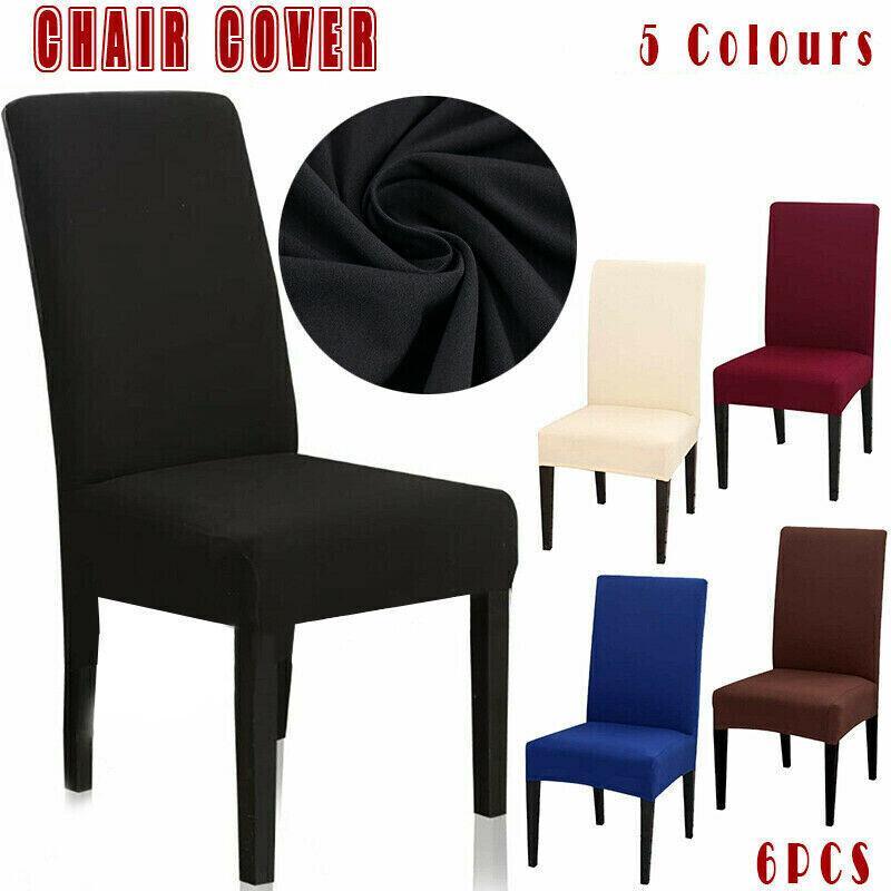 6X Stretch Chair Cover Seat Covers Spandex Washable Banquet Wedding Party Decora - Lake Blue