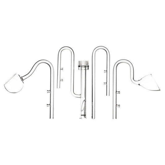 Aquarium Glass Inlet Outlet Pipe Fish Tank Filter Oil Film Remover Plant Holder - Lily inlet-12mm