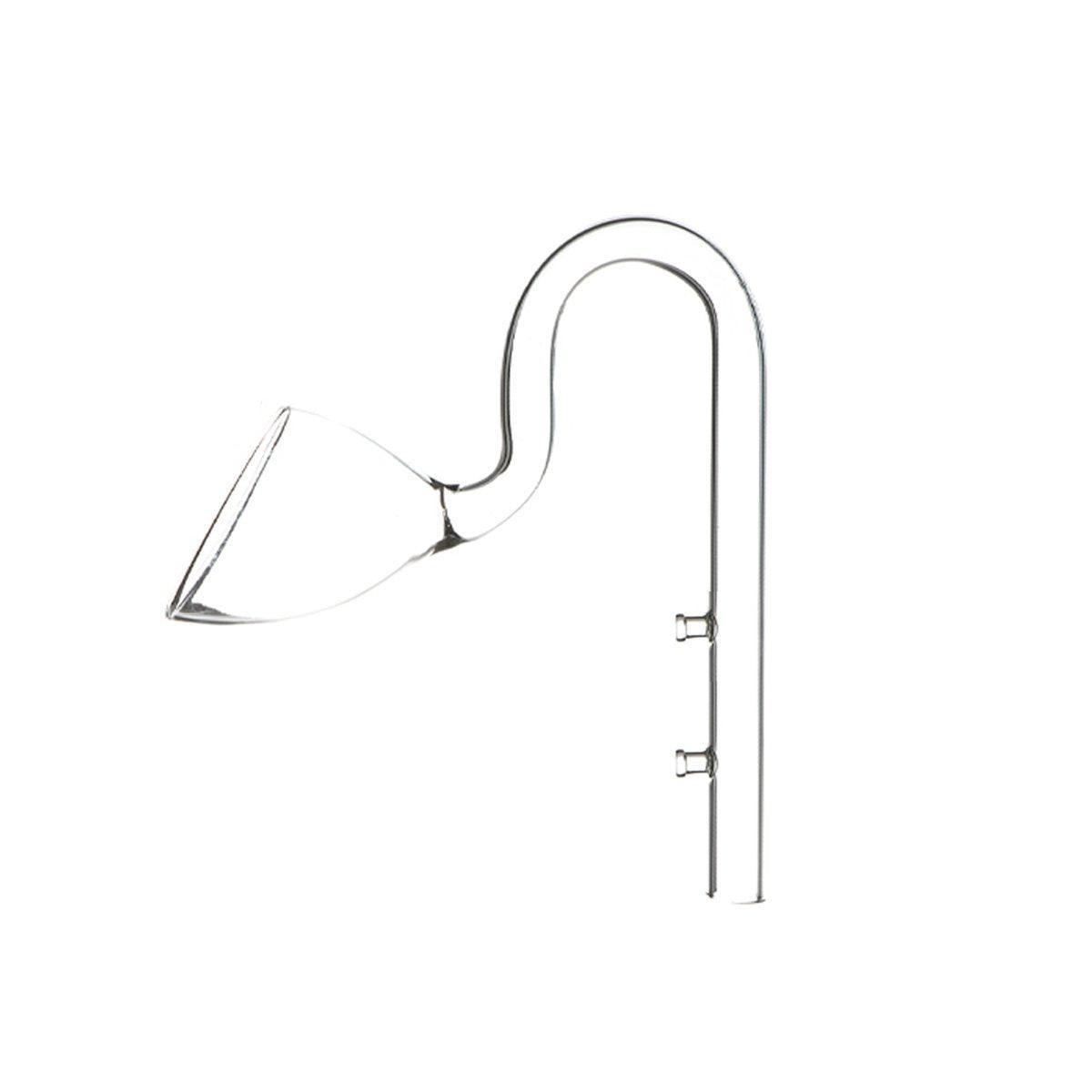 Aquarium Glass Inlet Outlet Pipe Fish Tank Filter Oil Film Remover Plant Holder - Lily inlet-12mm