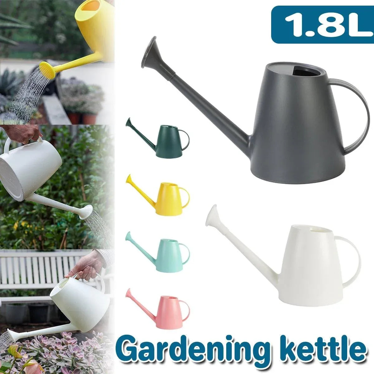 Long Spout Watering Can Garden Sprinkler Gardening Tools for Plants Flowers - Green