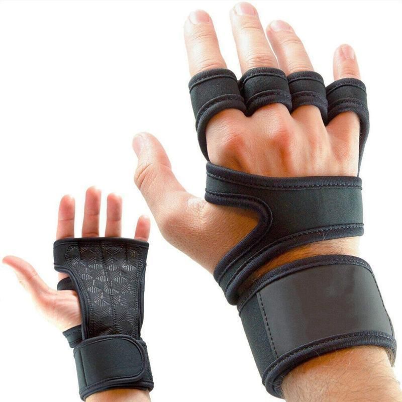 Weight Lifting Training Gloves Women Men Fitness Sports Body Building Gym Gloves - L