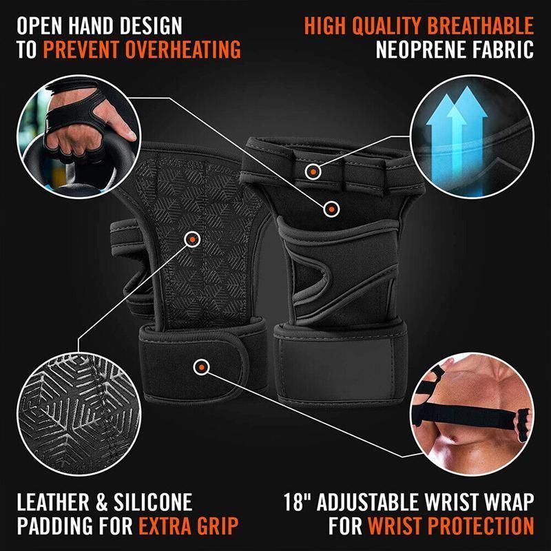 Weight Lifting Training Gloves Women Men Fitness Sports Body Building Gym Gloves - L