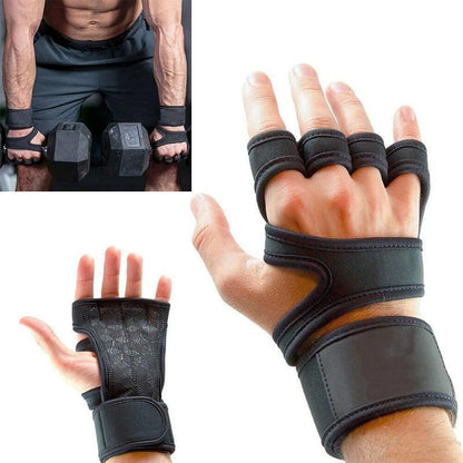 Weight Lifting Training Gloves Women Men Fitness Sports Body Building Gym Gloves - L