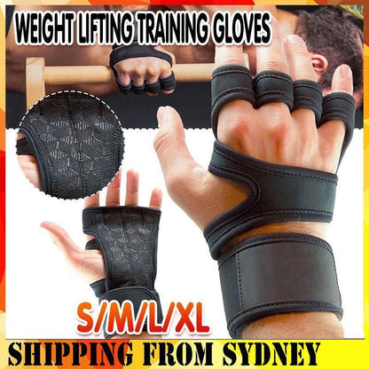 Weight Lifting Training Gloves Women Men Fitness Sports Body Building Gym Gloves - L
