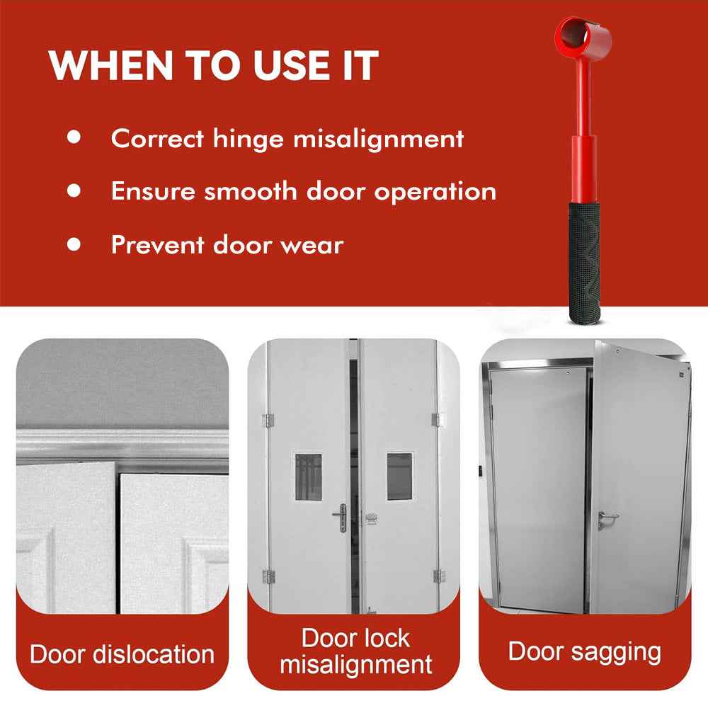 Heavy-Duty 4-in-1 Door Hinge Adjustment Tool - Wrench for Aligning & Lifting Sagging Doors
