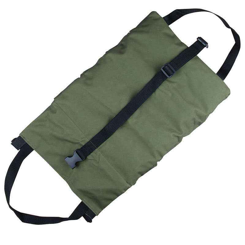 Heavy-Duty Canvas Tool Roll Up Bag & Organizer Tote - Multi-Pocket Wrench & Tool Pouch(Khaki)