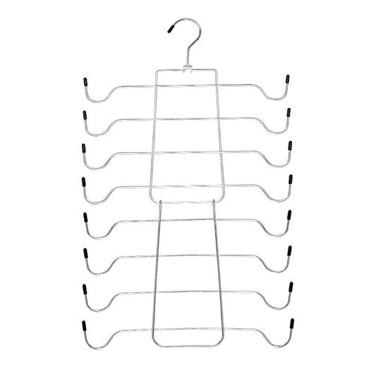 Foldable Vertical Layered Bra and Lingerie Organiser Hanger(8 Tier: 50.5X30.5cm) - Stainless Steel Space Saver for Underwear, Bras, and Tank Tops