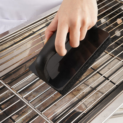 Stainless Steel BBQ Griddle and Grill Cleaning Tool Set - Scraper, 4  Cleaning Pad with TPR Handle Kit for Deep Cleaning