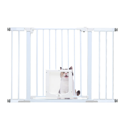 Mershine 76cm Tall Baby Pet Security Gate Safety Adjustable Width with Cat Door for House Doorways Stairs Guard Extension Part Width 12cm/24cm Wall Mount
