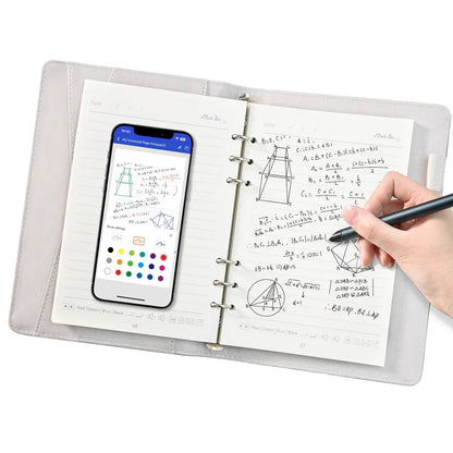Smart Digital Notebook AI Powered Digital Sketchbook Set with Sync Pen and A5 Erasable Paper Refill for Drawing Writing Notetaking Bluetooth Real Time Sync